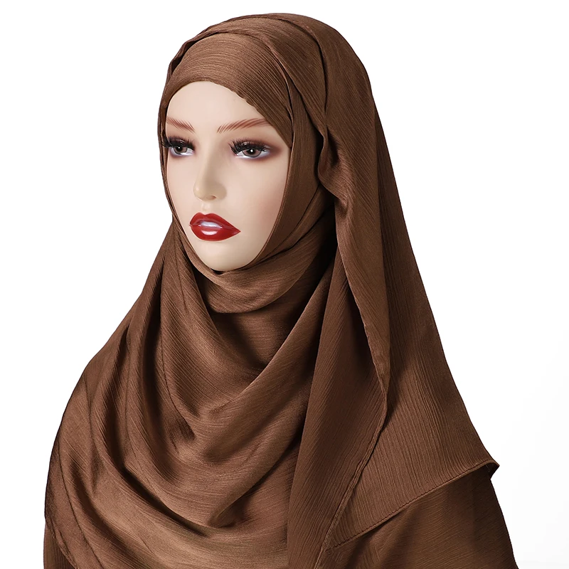 Jauna Tērzēšanas Hijab Ar Jersey Klp Krokots Hijab Sievietēm Musulmaņu Islāmu Modes Hijabs Šalle Musulmaņu Sieviešu Lakatu