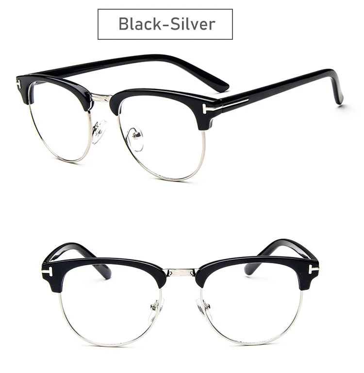 Vintage Pusē Metāla Sievietes Vīrieši Brilles Rāmis Laukumā Brilles Rāmis Notīrīt Lēcas, Brilles, Optikas Briļļu Ietvaru Briļļu