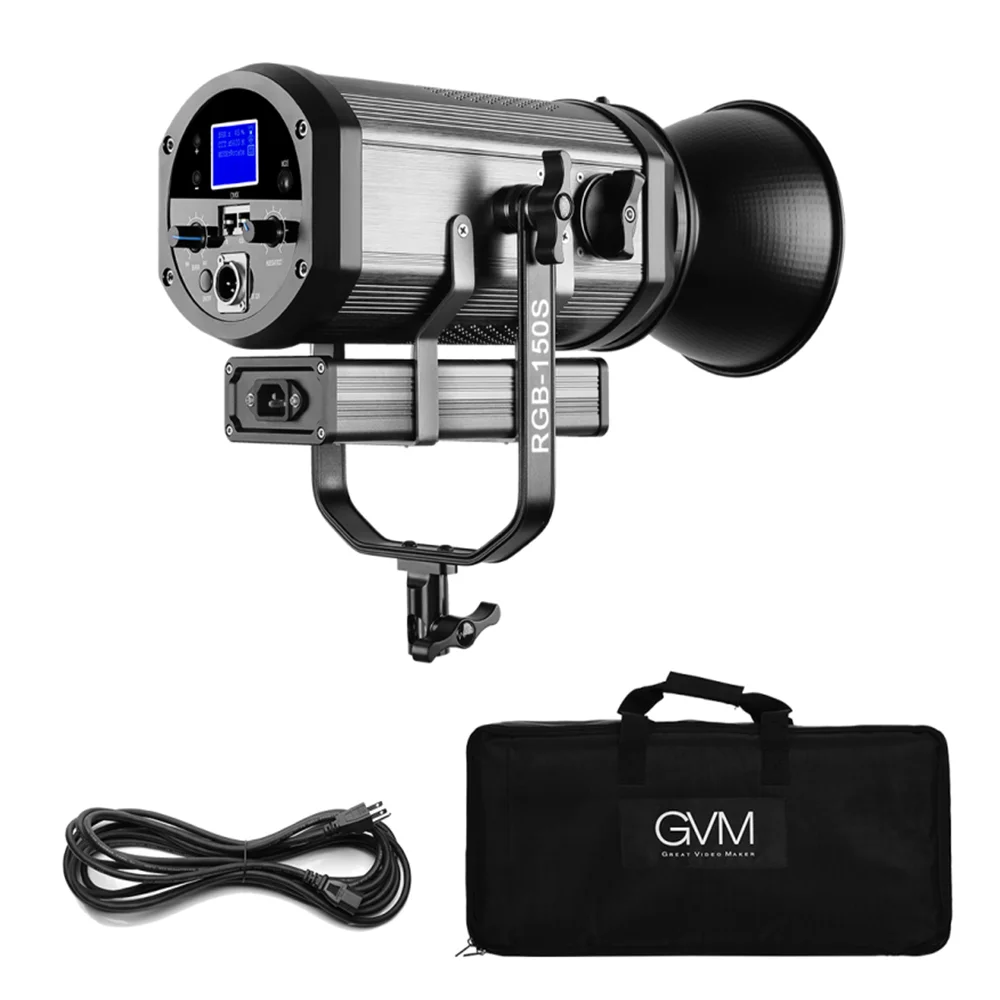 GVM RGB-150S 150W Video Apgaismojums 3200K-5600K Aptumšojami Bowen Mount Fotogrāfija LED Gaismas 8 Režīmi Tiešraidi Youtube