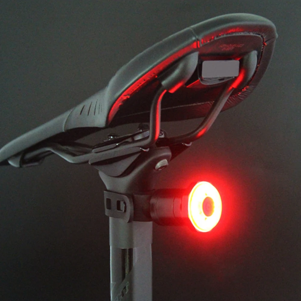 Aizmugurējās Velosipēdu Smart Gaismas Sensoru, USB LED MTB Velo Lukturi Velo Lukturīti Taillight Cikla Seglu Piederumi Gaismas