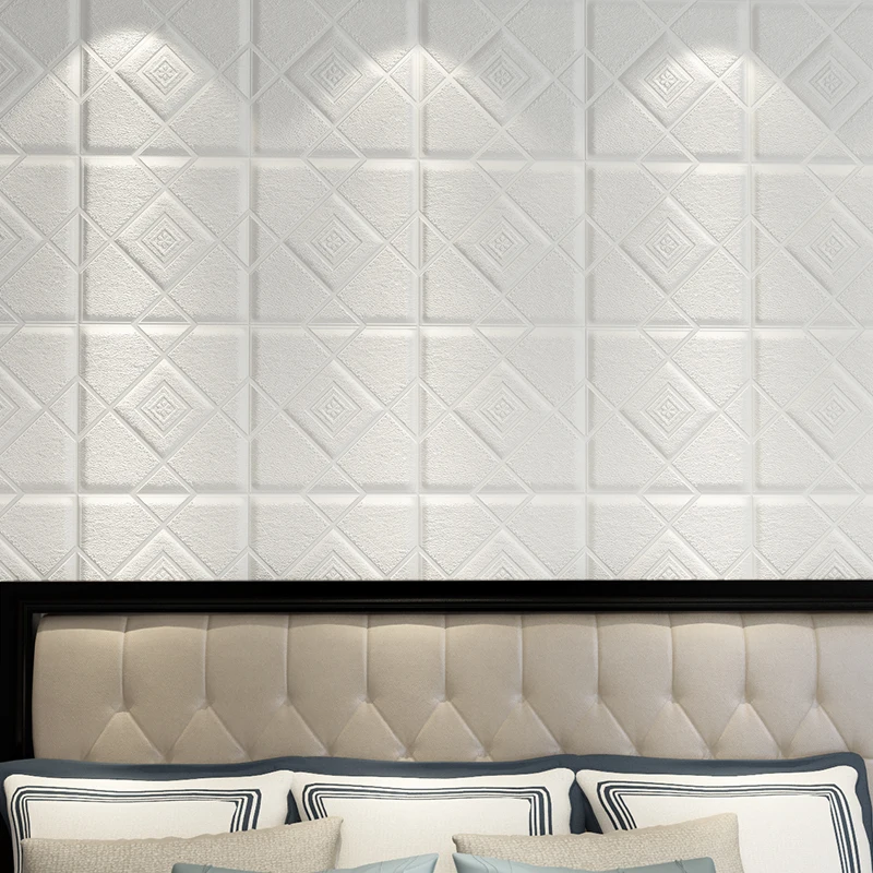 Pašlīmējošās 3D putu sienas uzlīme, sienas, tapetes, griestu apdare, TV fonā mājas dekorēšana guļamistaba sienas paneļa apdare