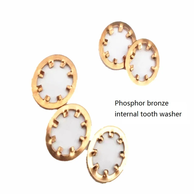 Fosfora bronzas atsperpaplāksni un ārpus zoba krizantēmu pad vara anti-slip meson stop, anti-brīvs blīvi m3m4m5~m10