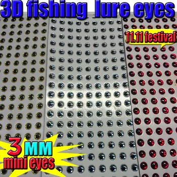 11.11 pārdošanas!!! zvejas vilinājums acis izmērs:3MM , izvēlēties krāsu sarkanais zelts skaida 1000pcs/daudz