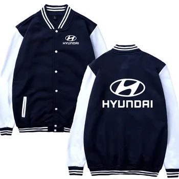 2022 Mens Beisbola Jaka Hyundai Auto Logo Drukāt Gadījuma Harajuku sporta Krekli Vīriešu Beisbola vienotu Slim Fit Apģērbi