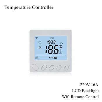 220V 16A Temperatūras regulators Ciparu Termostats Kontroles Programing Nedēļas Intelligent LCD Pretgaismas Wifi Remote Instruments