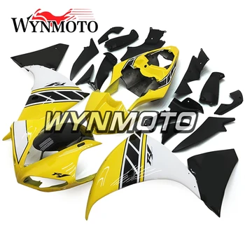 ABS Injekcijas Plastmasas Pārsegi, Par Yamaha YZF1000 R 1 Gads 2009 - 2011 09 10 11 Motociklu Pilna Aptecētājs Komplekts Dzeltens Melns Carenes
