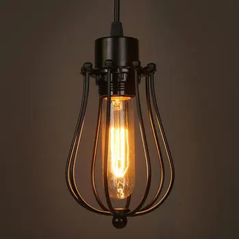 Amerikāņu retro LED E27 radošumu Kulons gaismas Karājas Gaismas labiekārtošanas Dzelzs apdarei foajē guļamistaba Kulons lampas