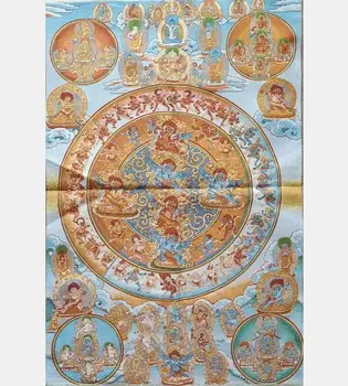 Archaize izšuvumi Tibetas Budu karājas Attēli amatniecības