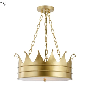Atsevišķu Luksusa Zelta Spīdumu KARALIENES KRONI LED Pendant Gaismas Čuguna Mākslas Dzīvojamā Istaba, Restorāns Modelis Telpā, Radošās Griestu Lampas