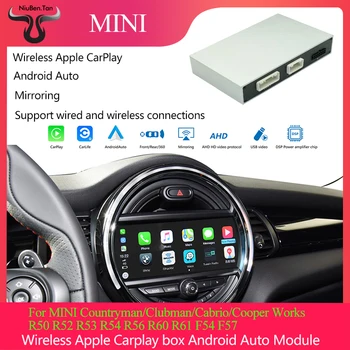 Auto Ai Box Bezvadu Apple CarPlay Android Auto Dekoders BMW Mini 2008-2019 CIC NBT EVO Sistēmas Ekrāns, Atbalsta Aizmugurējo Kameru