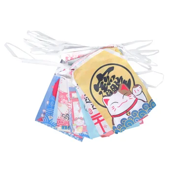 Banner Japāņu Stērste Kaķis Karoga Restorāns Laimīgs Maneki Neko Izakaya Karājas String Vainags Laimes Dzimšanas Dienas Rotājumu Bagātību