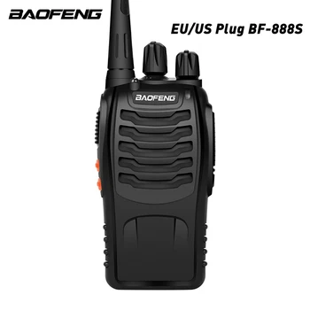 Baofeng BF-888S Walkie Talkie 2W Rokas Pofung bf888s UHF 400-480MHz 16CH divvirzienu Pārnēsājams CB Radio ES/ASV Plug 1500mah Akumulators