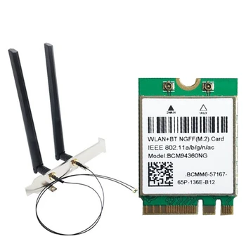 BCM94360NG Bezvadu Adapteri M. 2 Rakstāmgalda Komplekts Hackintosh Mac OS NGFF Wifi Karte Dual Band 1200Mbps Bluetooth 4.0 Logu