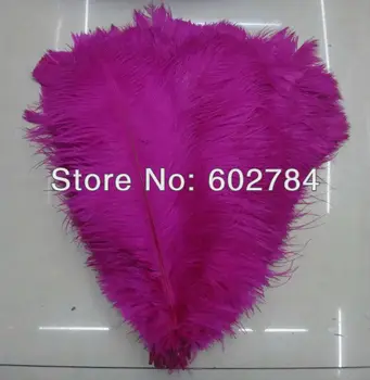 Bezmaksas Piegāde 100gab/daudz Hot Pink/Fushcia strausu vienmuļa strausu spalvu kušķi 16-18inch 40-45cm kāzu centerpieces