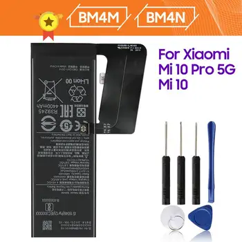 BM4N BM4M Tālruņa Akumulatora Xiao Mi 10 5G 4780mAh BM4M Mi 10 Pro 5G Xiaomi10 Pro Mi10 Pro Nomaiņa Tālruņa Akumulatora +Rīks