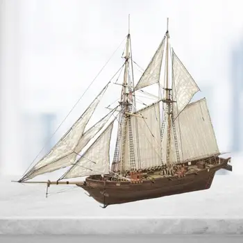 Buru Kuģa Modelis Jahtu Handcrafted Koka Samontēti Jahtu Mājas