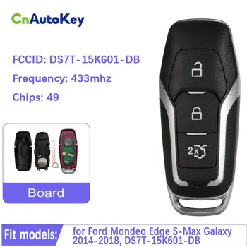 CN018037 Pēcpārdošanas Ford Mondeo Malas, S-Max, Galaxy 2014-2018 3 Pogu Smart Card Taustiņu, HITAG PRO Čipu 433MHz DS7T-15K601-DB