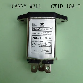 CW1D-10.A-T IEC 320 C14 Vīriešu Ligzda Panel Mount elektrolīniju EMI Filtrs AC 220V 10A Elektriskās Iekārtas