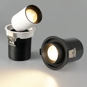 Elastīgu LED Downlight 7W 10 W Aptumšojami Padziļinājums, ar Apaļo LED Griestu Lampas 12W COB LED Griestu salona Apgaismojums AC110-220V LED Lampas