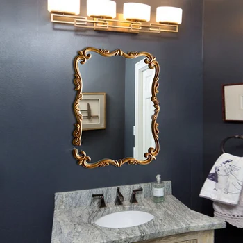 Estētiskās Liela Sienas Spoguļa Uzlīmes Vannas istabas Dizains Tabletop Mērci Sienas Spogulis Gaismas Vintage Miroir Mūra Mājas Dekoru HY50MM