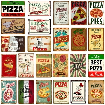 Itālijas Labas Pārtikas Pica Pīrāgi Metāla Zīmes, Sienu Apdare Vintage Metāla Plakātu Mājas Virtuves Dekori Krāsošana Plāksnes YJ145