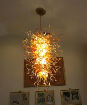 Izcili Mākslas Dekoru Silts LED Gaismas Puses Pūstā Stikla Lustras Apgaismojums