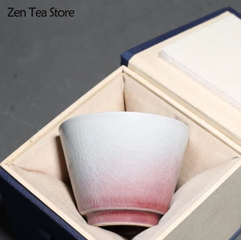 Krāsns Mainīt Ledus Plaisa Retro Tējas Tase Keramikas Krūzes Tējas Tases Alus Kung Fu Tējas Krūze Viskija Glāzi Drinkware Kausa Keramikas Tējas Komplekts Dāvana
