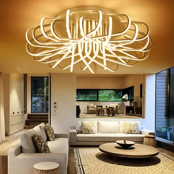 Led dzīvojamā istaba lukturi vienkāršu mūsdienu apaļa griestu lampa silts, romantisks guļamistaba lampas Ziemeļvalstu radošo putnu ligzdu lampas
