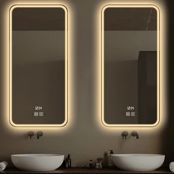 Liels Grims Dušas Vannas Istabas Spogulis Gaismas Anti Miglas Pašlīmējošās Ilgi, Vannas Istabas Spoguļi Sienas Espelho Para Banheiro Smart Mirror