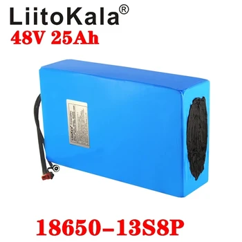 LiitoKala 48V 25ah 48V baterijas Litija Baterija 48V 25AH 1000W elektrisko velosipēdu akumulators Iebūvēts 50A BMS+54.6 V 2A lādētāju
