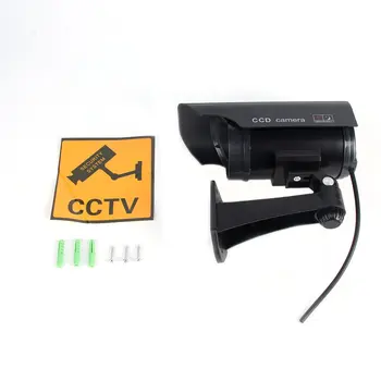 Manekens Saules Powered Kameras Augstas Simulācijas CCTV Viltus Kameras Mirgo Led Sarkanās Gaismas Home Security Akumulatora Kameras Monitors