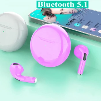 Mini Pākstis Pro 6 Bezvadu Austiņas Bluetooth Tws Stereo Trokšņa Samazināšanas Bass IPhone Austiņas