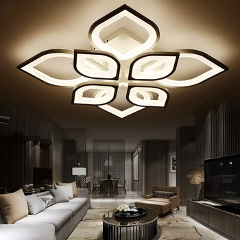 Mūsdienu Akrila Dizains Griestu lampas Guļamistabas, Dzīvojamā Istaba 90~260V Balto Griestu Lampa LED Mājas Apgaismojumam, Gaismas Ķermeņi,