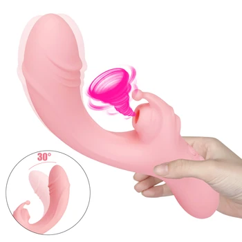 OLO Dildo, Vibratori 10+10 Režīmi Ūdensizturīgs Nipelis G-Spot Maksts Klitora Stimulators Sūcējs Dzelksnis Masāža Sexy Rotaļlietas Sievietēm
