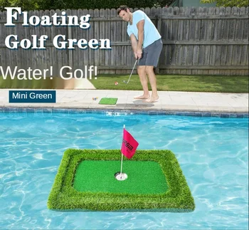PGM Peldošās Zaļā Golfa Paklājiņš Ūdens Baseins Karoga Braukšanas Mākslīgā Kūdra Baseins, Golfa Spēle, kas Peldošās 50x80cm Āra golfa spēle