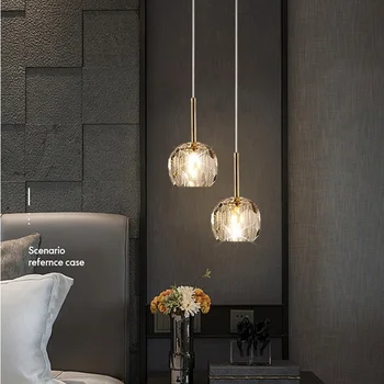 Postmodernisma gaismas luksusa vara lustra Ziemeļvalstu minimālisma dzīvojamā istaba fona siena guļamistabas kumodes lustras