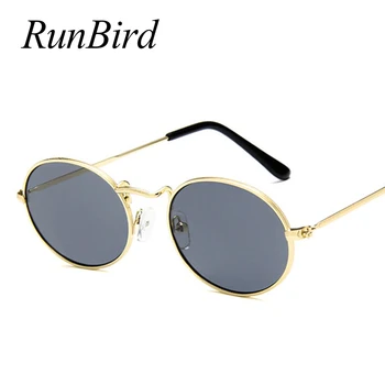 RunBird Vintage Ovālas formas Saulesbrilles Sieviešu, Vīriešu Klasisko Briļļu Aksesuāri Saules Brilles UV400 Sievietēm Toņos Baltā Oculos 1286R