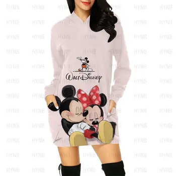 Seksīga Kleita pelēkā vārna Y2k garām Piedurknēm korejas Modes Džemperis Kleitu Elegants Kleitas Sievietēm Minnie Mouse Sieviešu Puses 2022 Mini