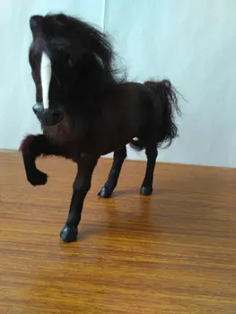 simulācijas brūns zirgs modelis plastmasas&kažokādas, 17x20cm zirgu rokdarbi,mājas apdare, rotājumi,rotaļlietas, dāvanas d1462