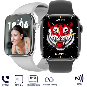 Smart Skatīties NFC Bluetooth Zvans Bezvadu Lādēšanas 45mm Sporta Smartwatch par Doogee N20 Pro AGM X3 OPPO Realme Q iPhone Android