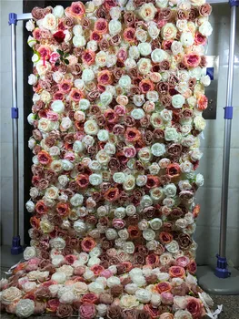 SPR roll up kāzu mākslīgo zīda rožu ziedu sienas fona zīda mākslīgo ziedu sienas