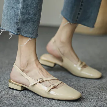 TOPHQWS Retro Britu Stila Vasaras Sieviešu Sandales 2022 Dizainera Kurpes augstpapēžu kurpes Gadījuma Norādīja Toe Luksusa Zīmolu Elegants Puse Sandales