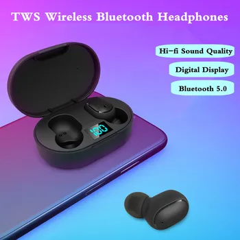 TWS E6S/A6S Bezvadu Bluetooth Austiņas Ciparu Displejs Viedās Trokšņu Samazināšanas Hi-fi Skaņas Kvalitāte, Sporta Stereo Earbuds