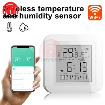 WIFI Temperatūra & Mitruma Sensoru, lai Smart Home Smart Dzīves Termometru, Higrometru