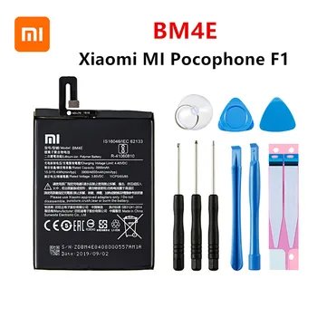 Xiao mi 100% Oriģinālā BM4E 4000mAh Akumulators Par Xiaomi MI Pocophone F1 BM4E Augstas Kvalitātes Tālruņu Rezerves Baterijas +Instrumenti